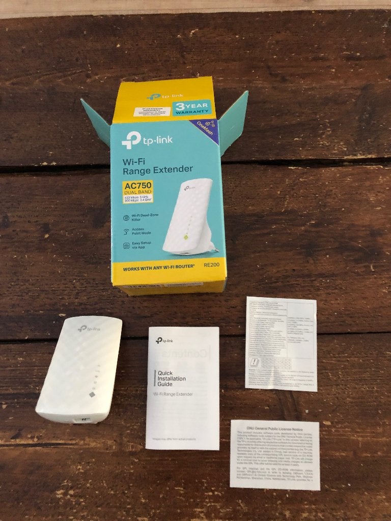 TP-Link RE 200 AC750 WiFi Range Extender – Zo goed als nieuw, Ophalen of Verzenden, Zo goed als nieuw, Tp link