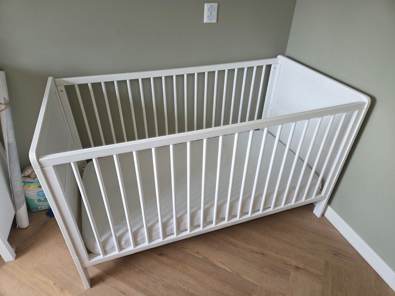 Petit Amelie - Evolutif 3-in-1 Meegroeibed Aurore Wit 140x70, Ophalen, Wit, 190 cm of minder, Hout
