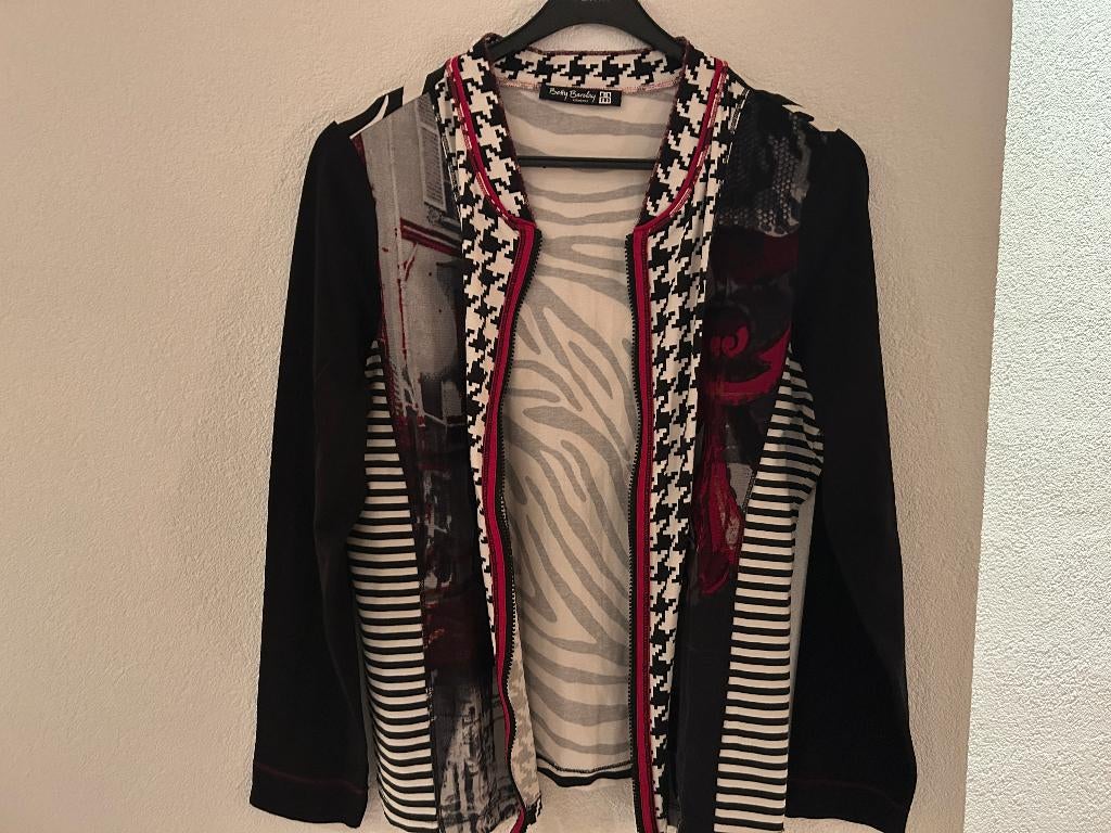 Betty Barclay Dames vest maat 40 zwart rood z.g.a.n. 1105202, Kleding | Dames, Zwart, Betty Barclay, Zo goed als nieuw, Ophalen