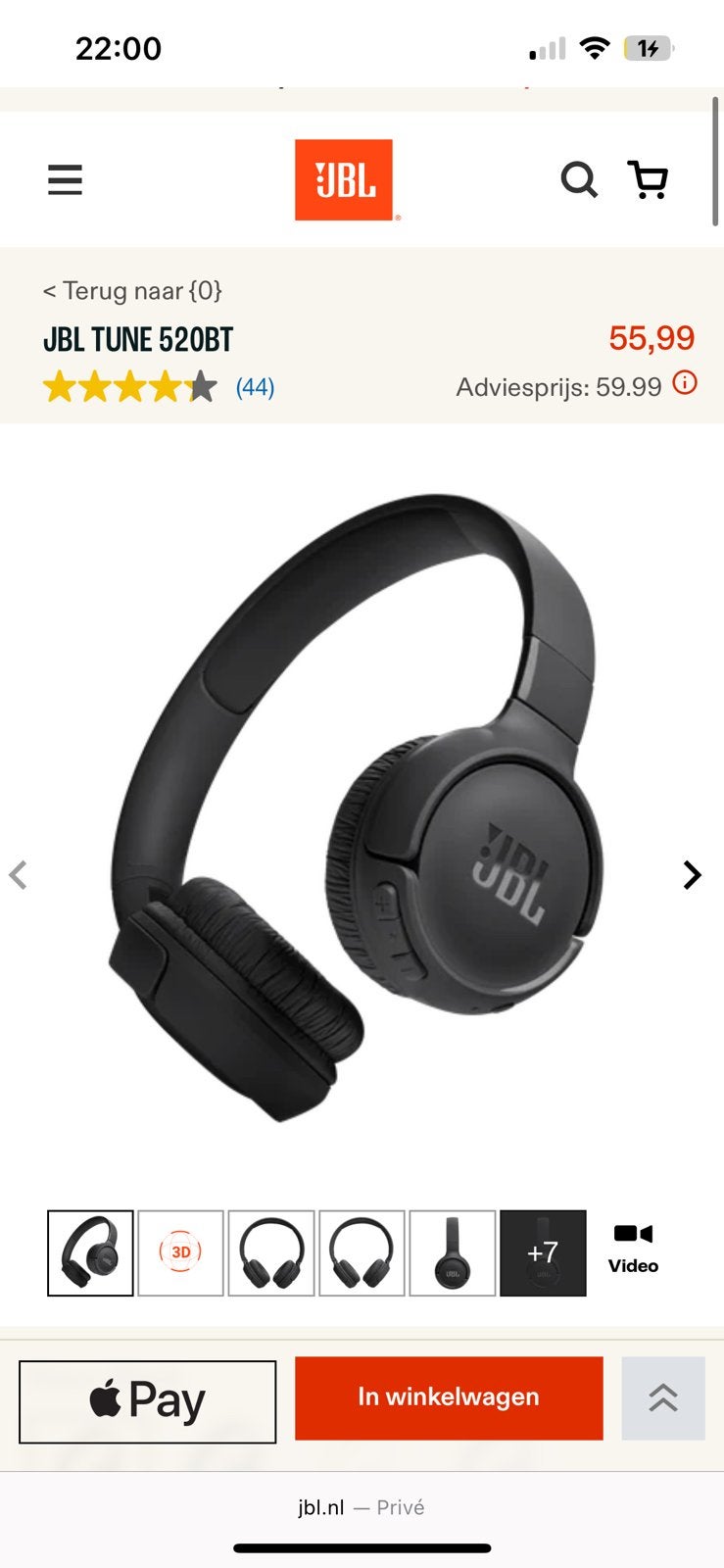 Jbl tune 520 bt, Ophalen, Zo goed als nieuw, Overige merken