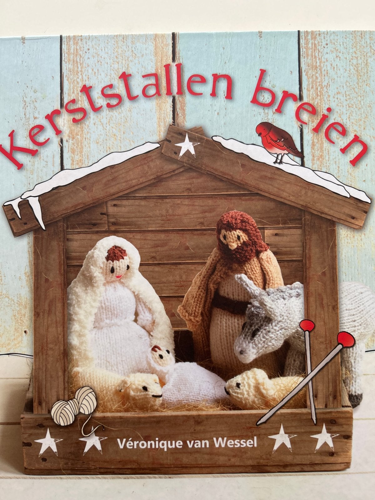 Kerststallen breien - Patroonboek voor Kerstfiguren, Ophalen of Verzenden, Zo goed als nieuw, Breien, Patroon of Boek