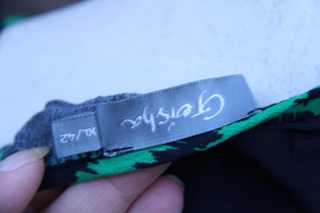 Tuniek zwart/ groen Geisha mt XL/42 Vaste prijs, Kleding | Dames, Geisha, Zwart, Maat 42/44 (L), Ophalen of Verzenden