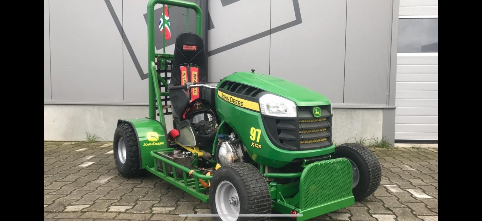 John Deere Race Zitmaaier | Yamaha FZR 600, Tuin en Terras, Grasmaaiers, Zo goed als nieuw, 50 cm of meer, Ophalen of Verzenden