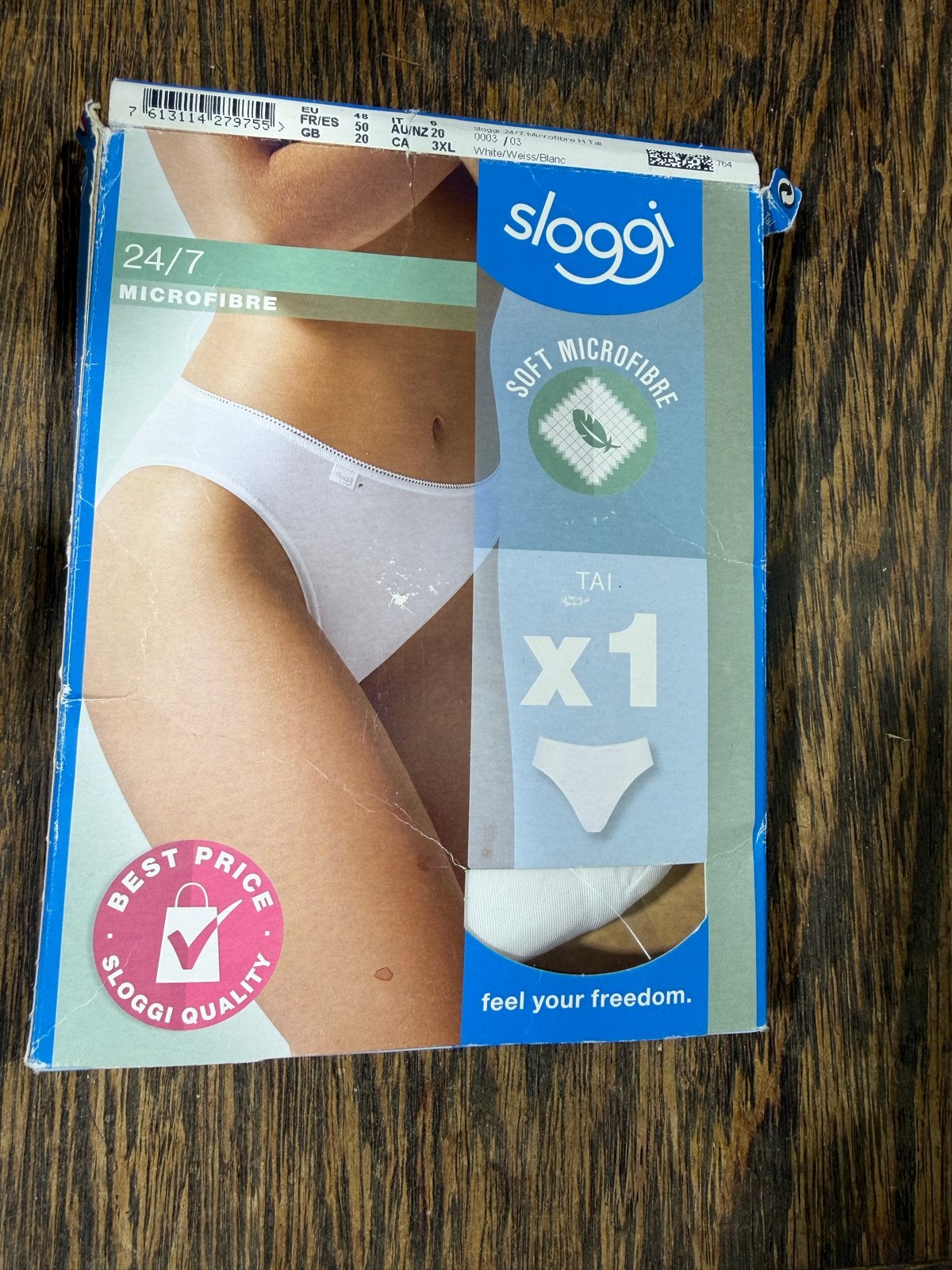 Sloggi 24/7 Microfibre Slip - Wit - Maat 48, Kleding | Dames, Ondergoed en Lingerie, Ophalen of Verzenden, Wit, Slip