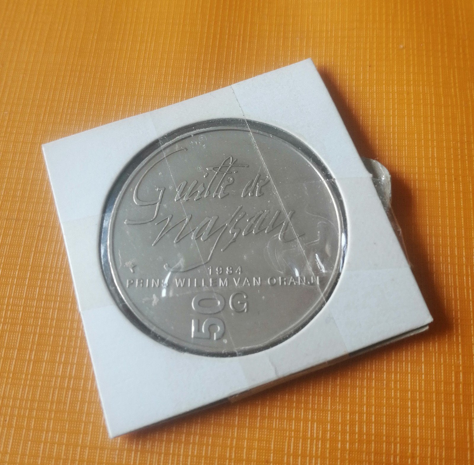 Zilveren 50 Gulden Munt 1984 - Willem van Oranje, Postzegels en Munten, Munten | Nederland, Verzenden, Koningin Beatrix, Zilver