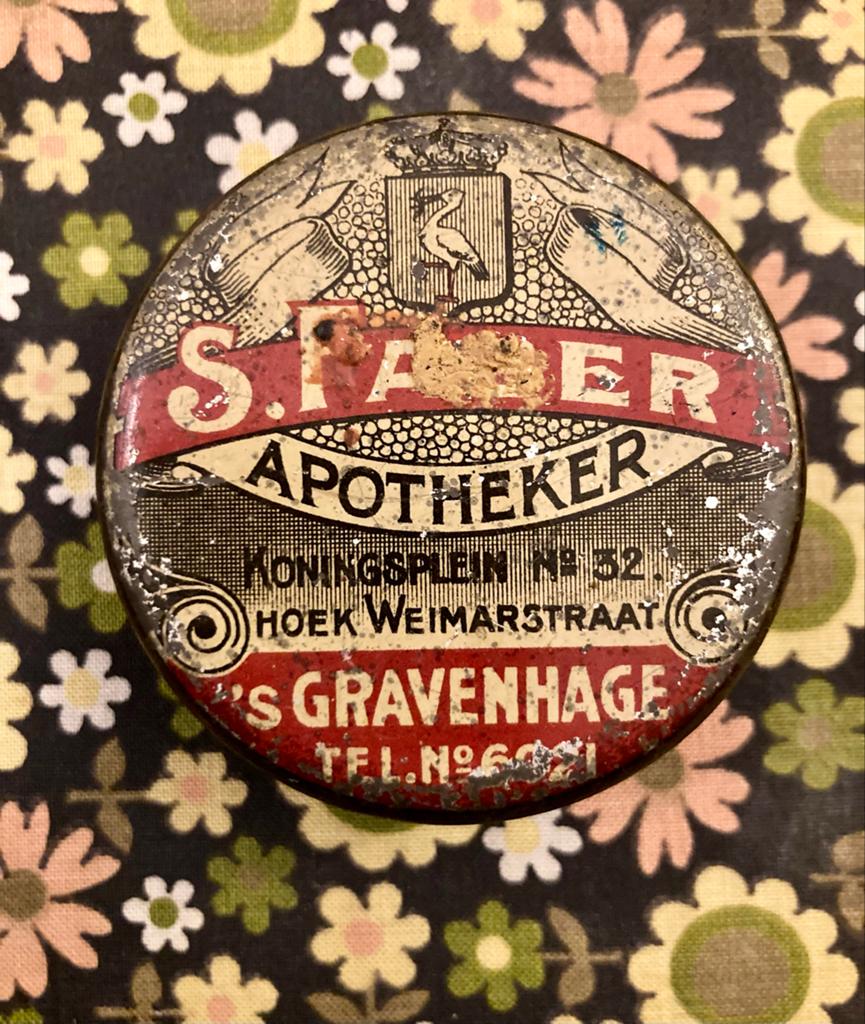 ‼️Zeldzaam VERBLIFA blikje apotheker Sjoukje Faber Den Haag, Ophalen of Verzenden, Gebruikt, Overige, Overige merken