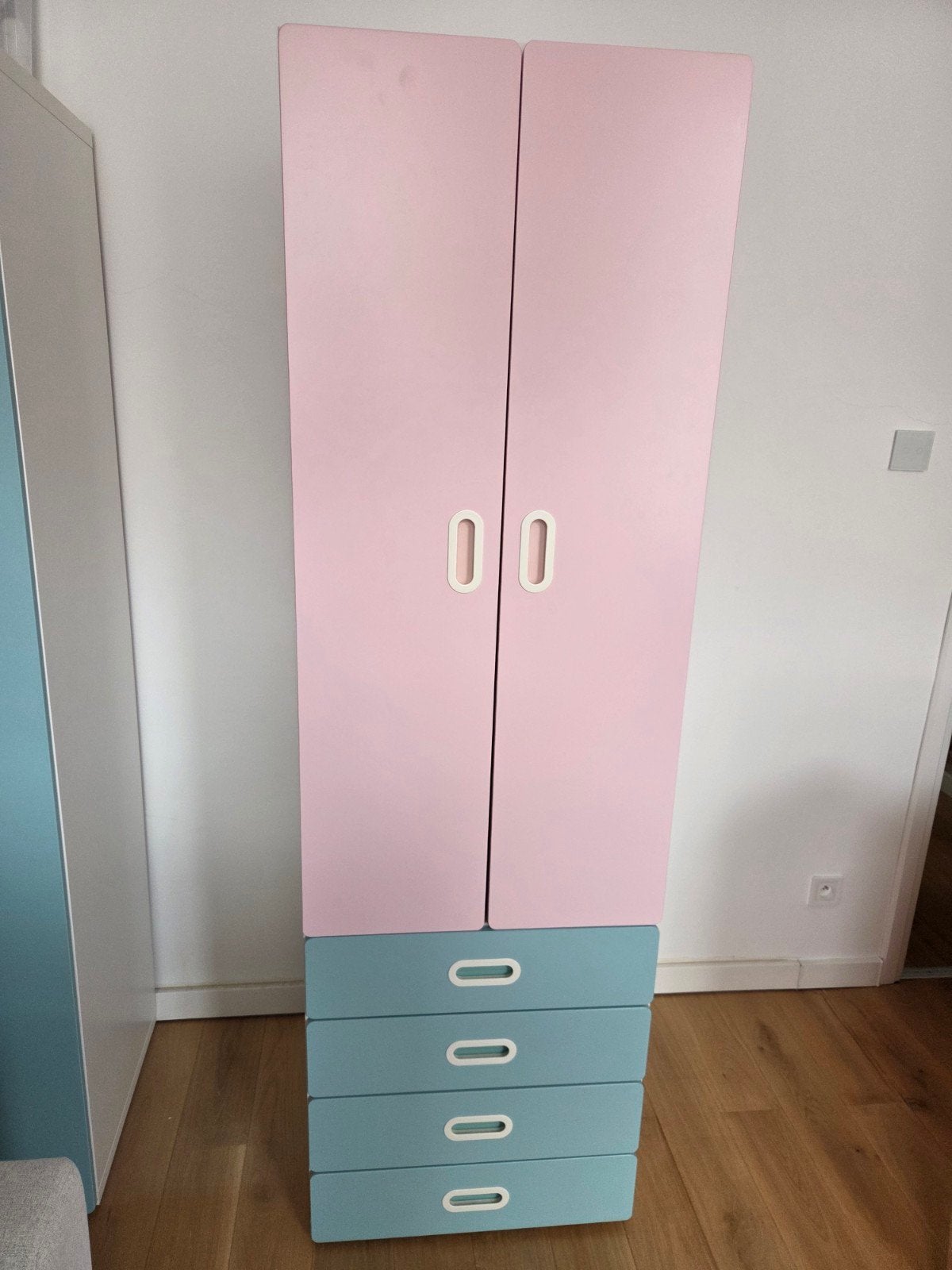 Ilea Stuva - Kledingkast met lades - roze en blauw, Ophalen, Gebruikt, 50 tot 100 cm, Met lade(s)