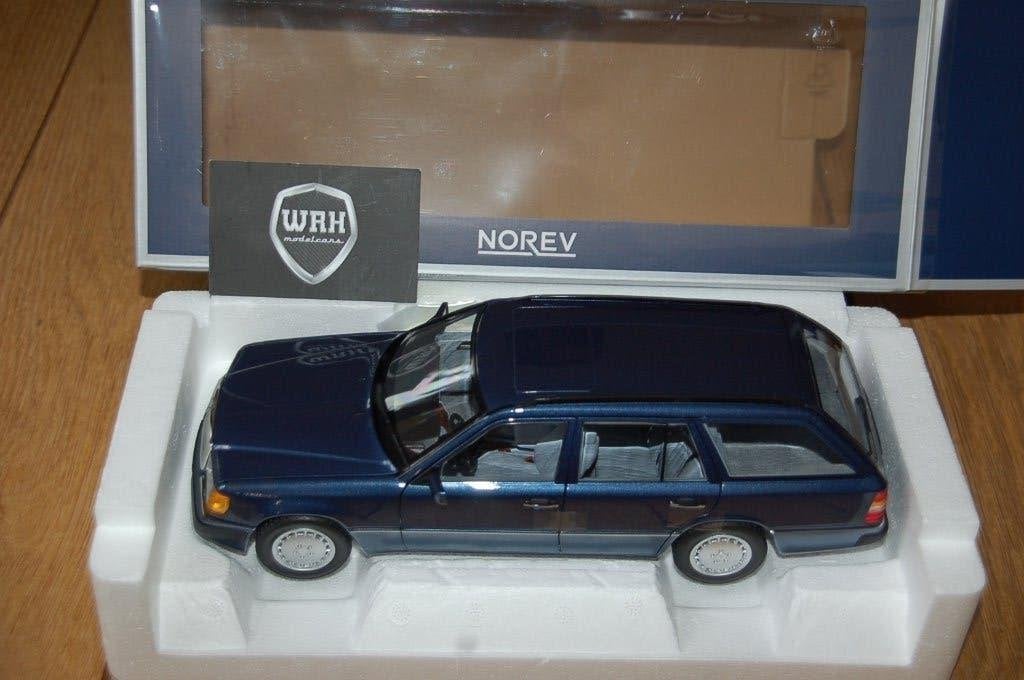 1:18 MERCEDES 300 D T MODEL W124 blue Norev 183962 WRH, Hobby en Vrije tijd, Modelauto's | 1:18, Verzenden, Zo goed als nieuw