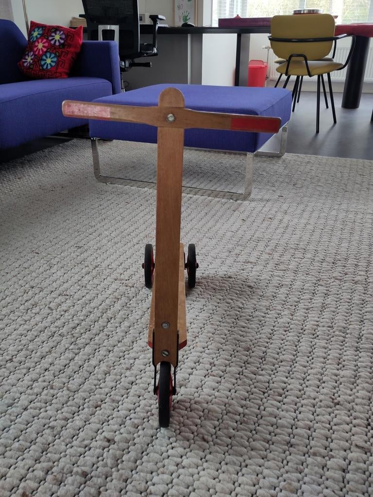 Houten step met drie wielen vintage, Ophalen of Verzenden, Gebruikt, Gewone step