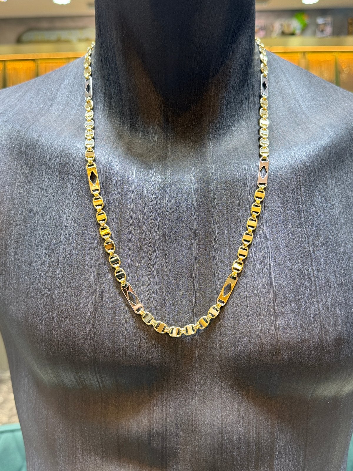 14KT Goud - 28.5 Gram - Ketting - PLATTE MAGNUM, Ophalen, Nieuw, Goud