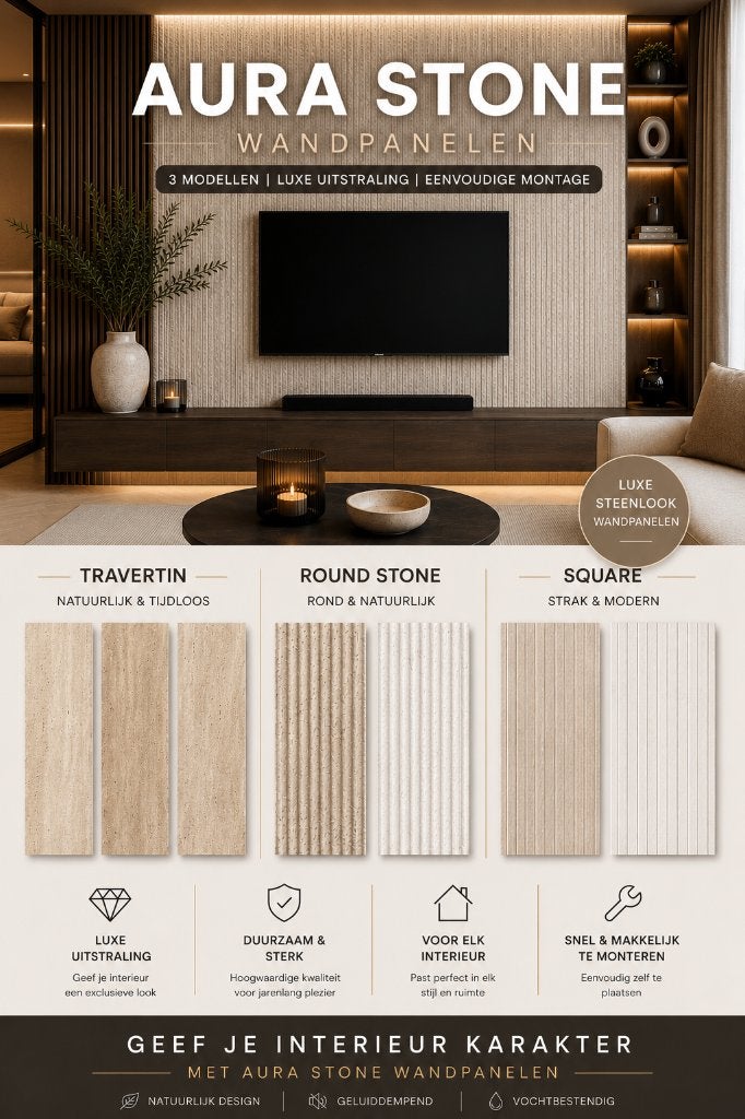 Aura Stone Flexibele Wandpanelen | 60 x 280 cm |, Ophalen, Nieuw