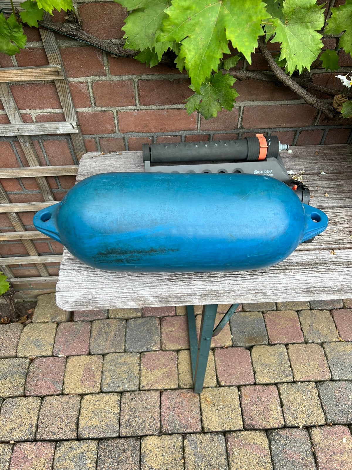 Fender stootkussen  Blauw  21x62 cm, Watersport en Boten, Ophalen of Verzenden, Gebruikt