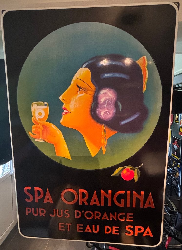 emaille reclamebord spa orangina, Ophalen of Verzenden, Nieuw, Reclamebord