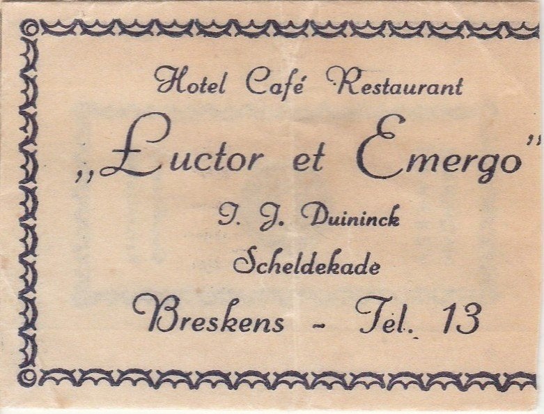 Luctor et Emergo Scheldekade Breskens - J Duininck - tel. 13, Ophalen of Verzenden