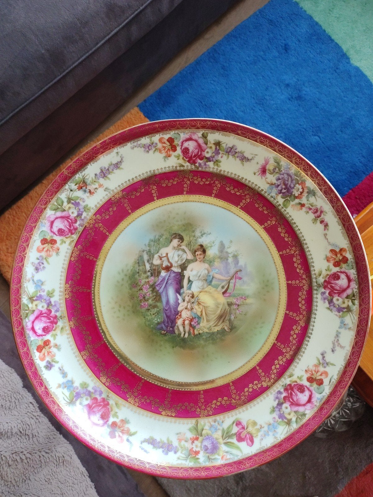 Sierschotel Wille & Co Amsterdam – Weense Scène – 32,5 cm, Ophalen of Verzenden