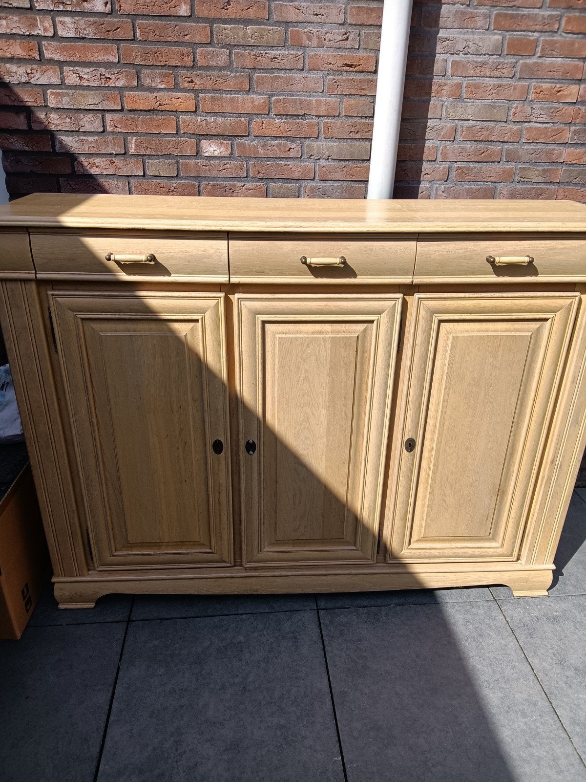 Eiken dressoir, Ophalen, 25 tot 50 cm, 200 cm of meer