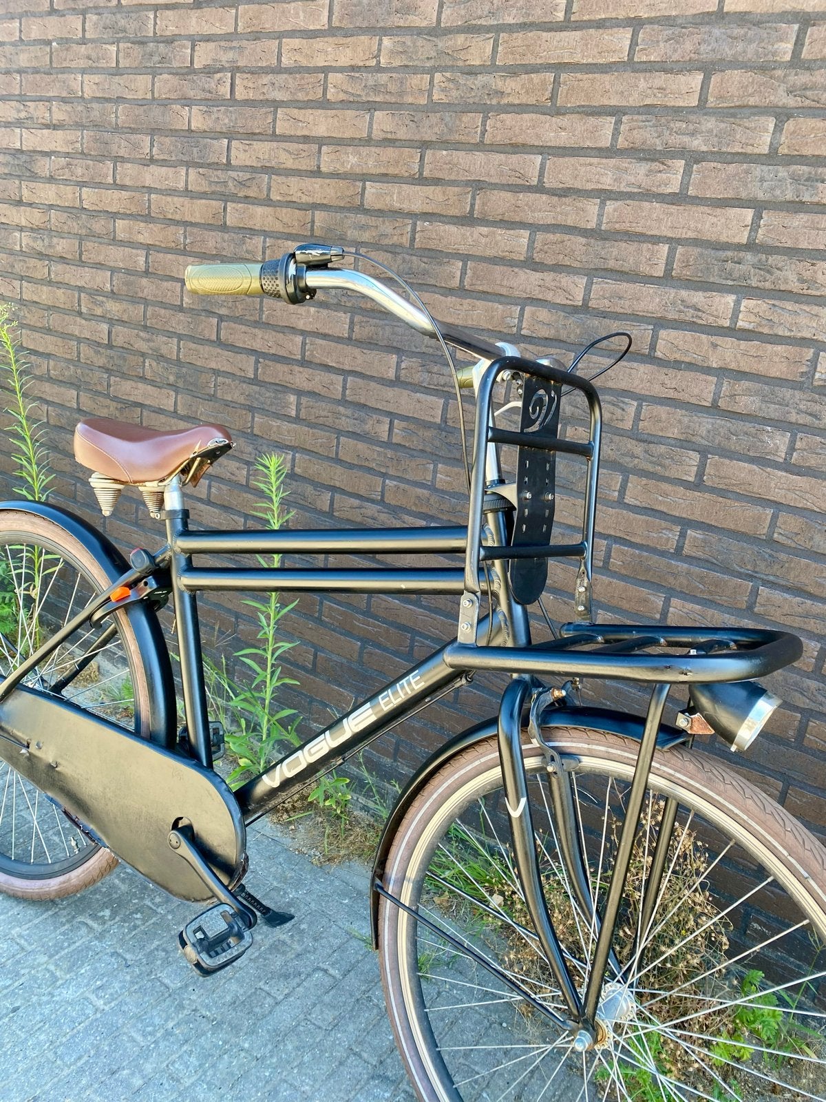 Vogue Elite herenTransportfiets - Zwart, Fietsen en Brommers, Fietsen | Heren | Herenfietsen, Terugtraprem, Gebruikt, Versnellingen