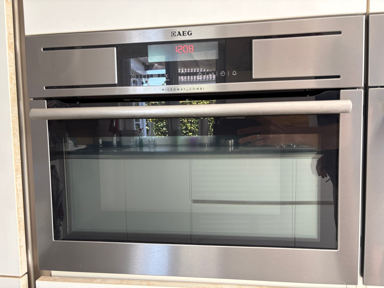 AEG Combi-oven KM8403001M - Inbouw - Gebruikt, Ophalen, 45 tot 50 cm, Gebruikt, Combi-oven