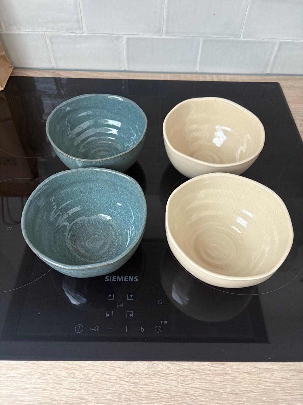 Sostrene Grene schaaltjes - 4 stuks Portugees aardewerk, Gebruikt, Schaal, Vaatwasserbestendig, Rond