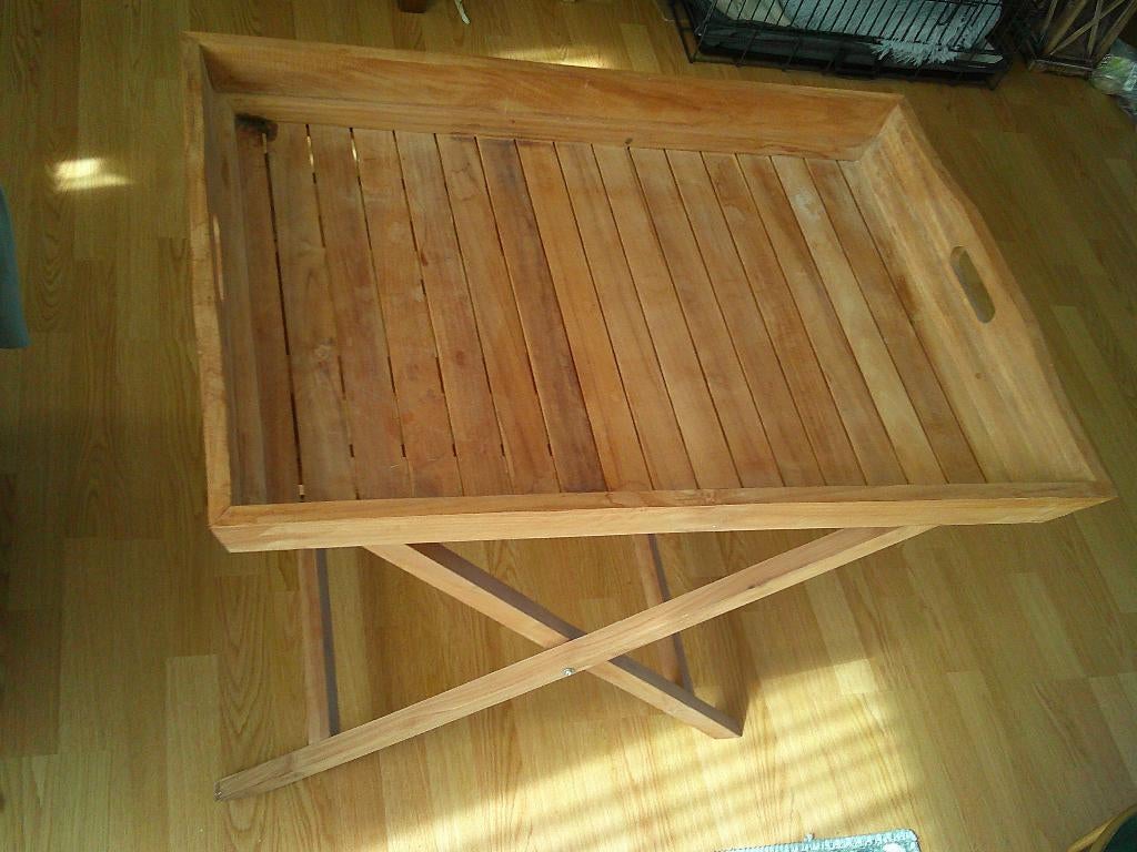 butler tray, Ophalen, Zo goed als nieuw, Rechthoekig, Hout