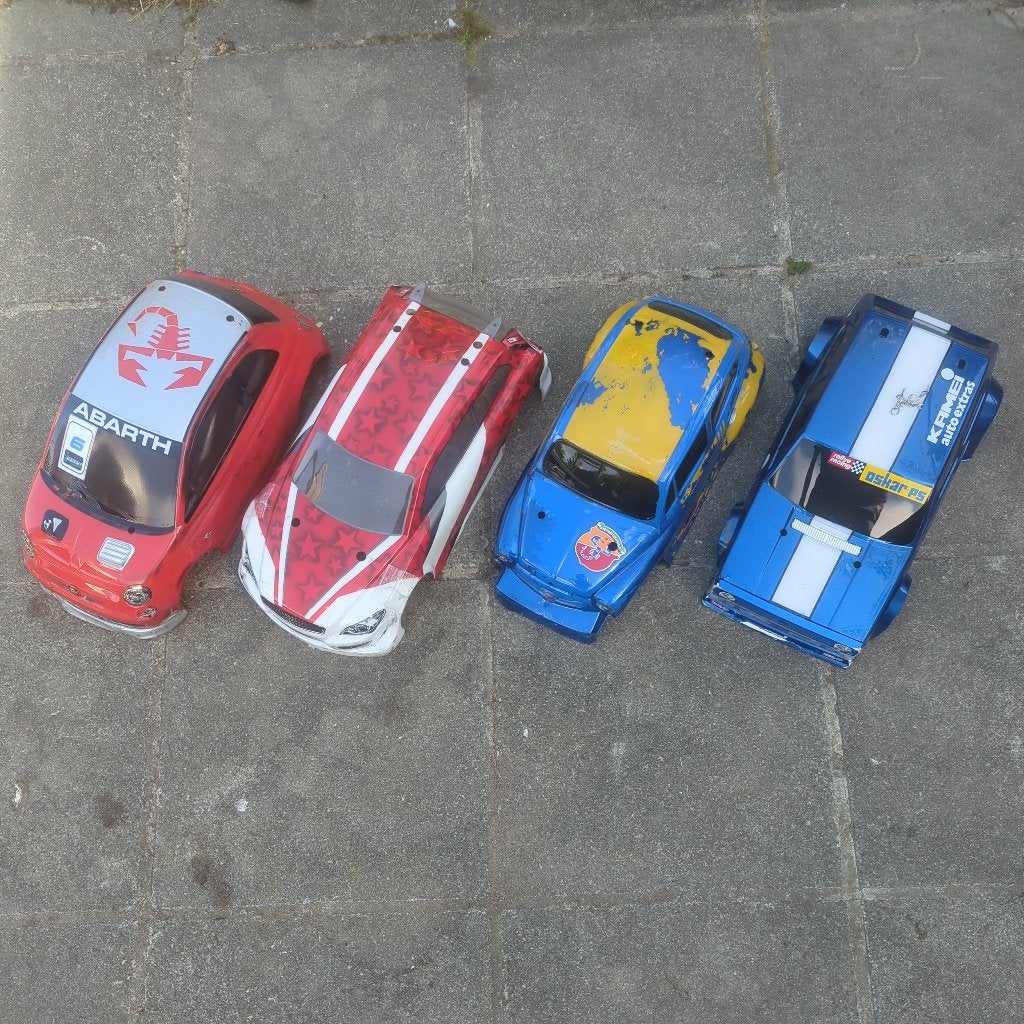 Tamiya M-Chassis 225 kappen 4 samen voor €15 (M-03 M-05 M-07, Ophalen of Verzenden, Gebruikt, Schaal 1:10, Onderdeel
