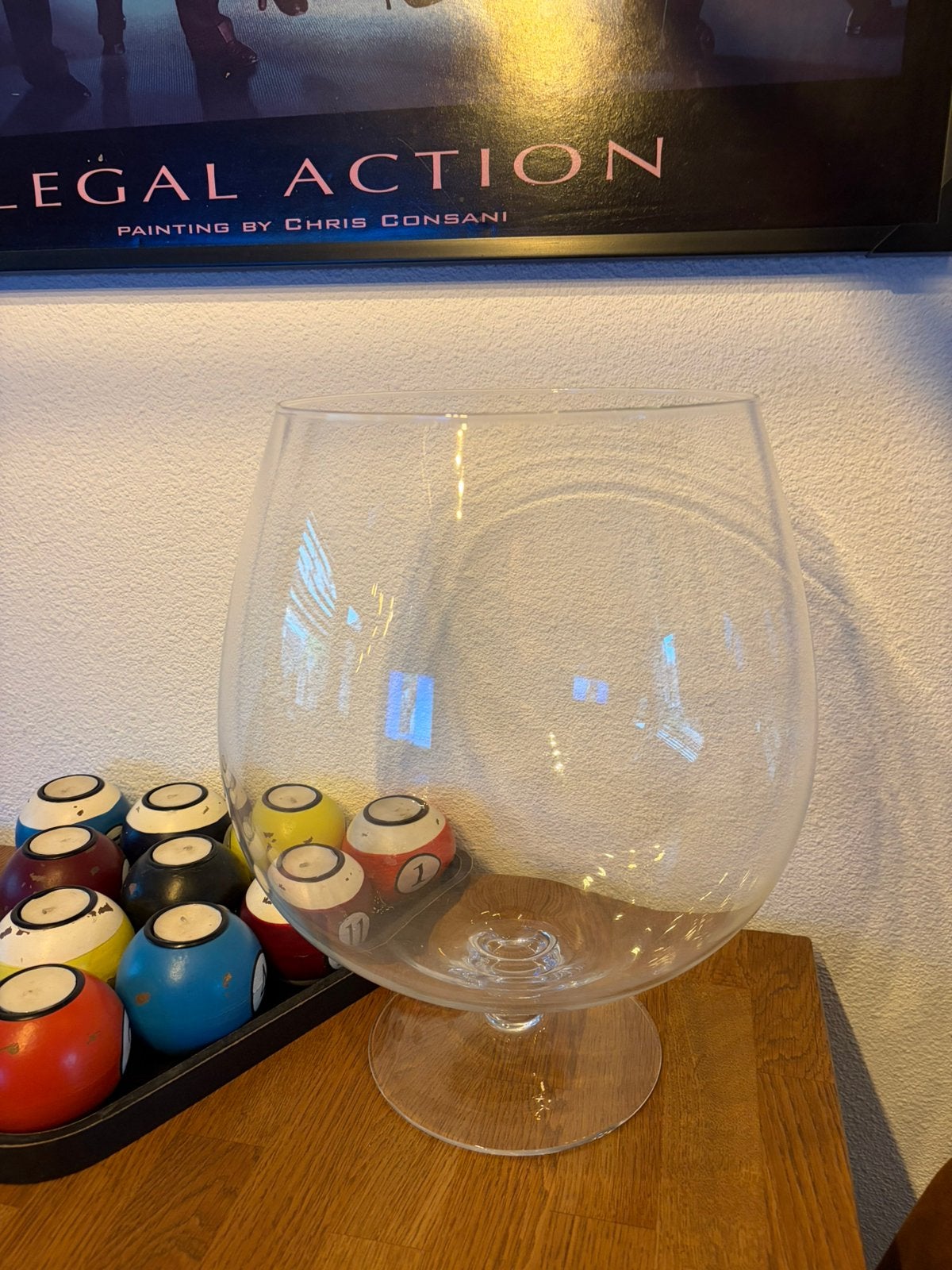 Mooi cognacglas/vissenkom, Ophalen, Gebruikt