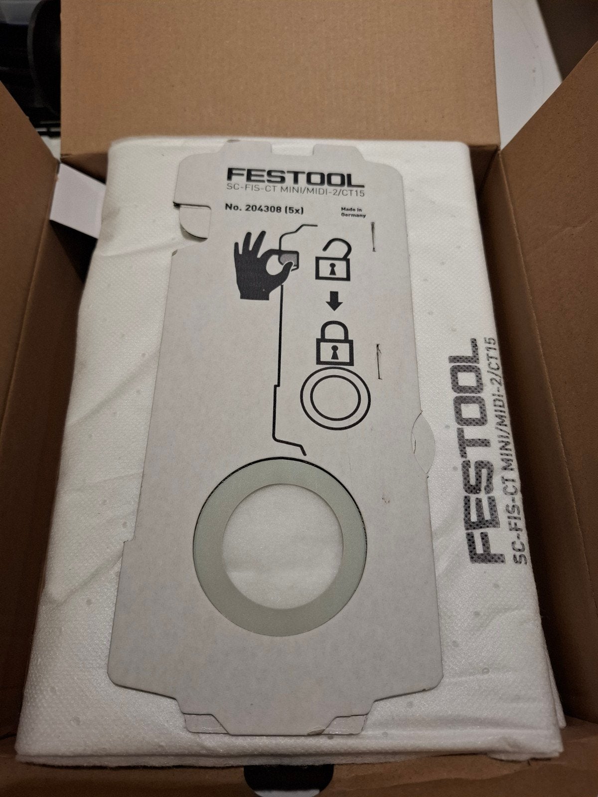 4 nieuwe Festool stofzuigerzakken SC-FIS-CT MINI/MIDI-2/CT15, Witgoed en Apparatuur, Stofzuigers, Stofzak, Overige merken, Overige typen
