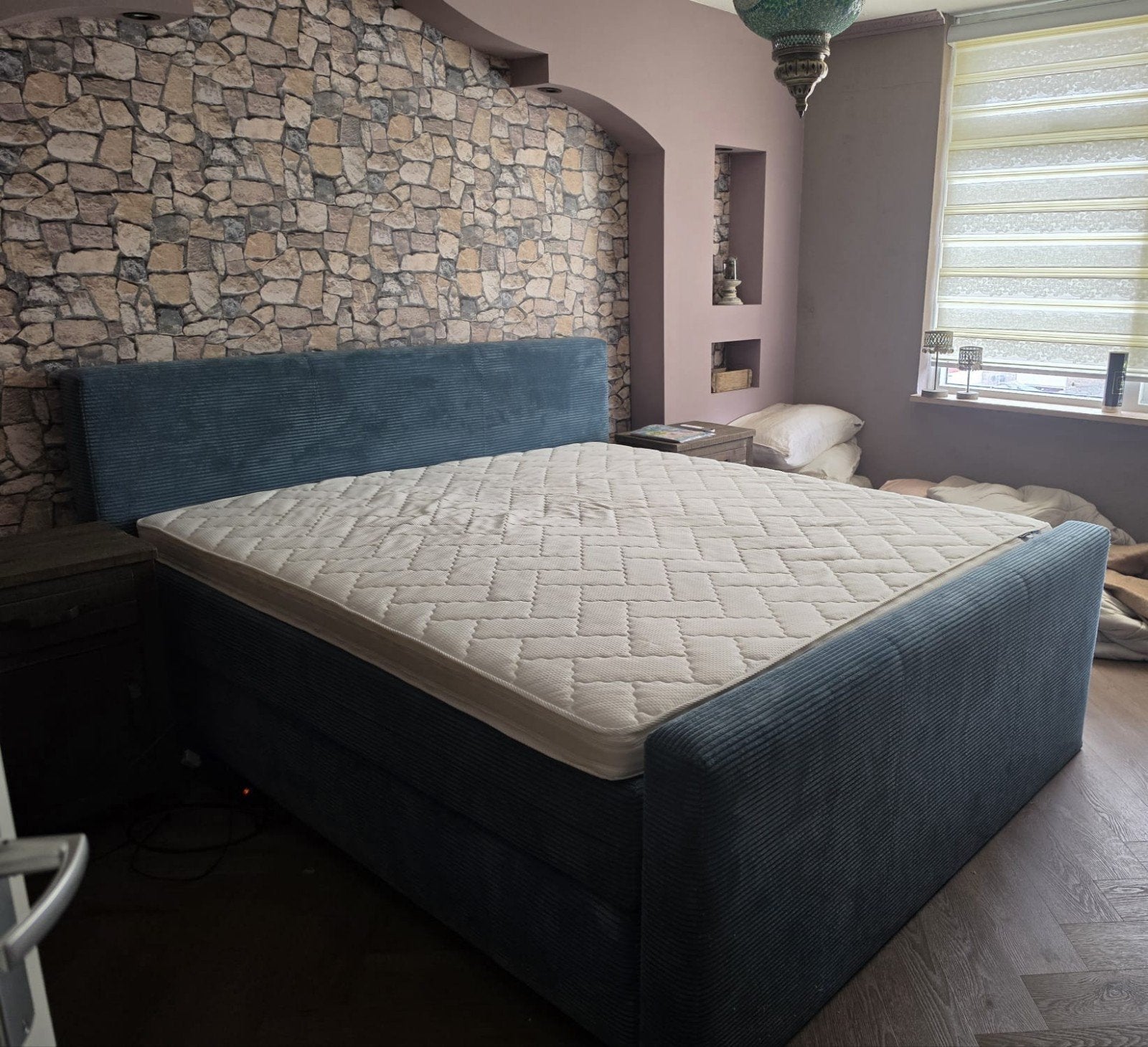 boxspring 180200, Ophalen, Tweepersoons, Zo goed als nieuw, 180 cm