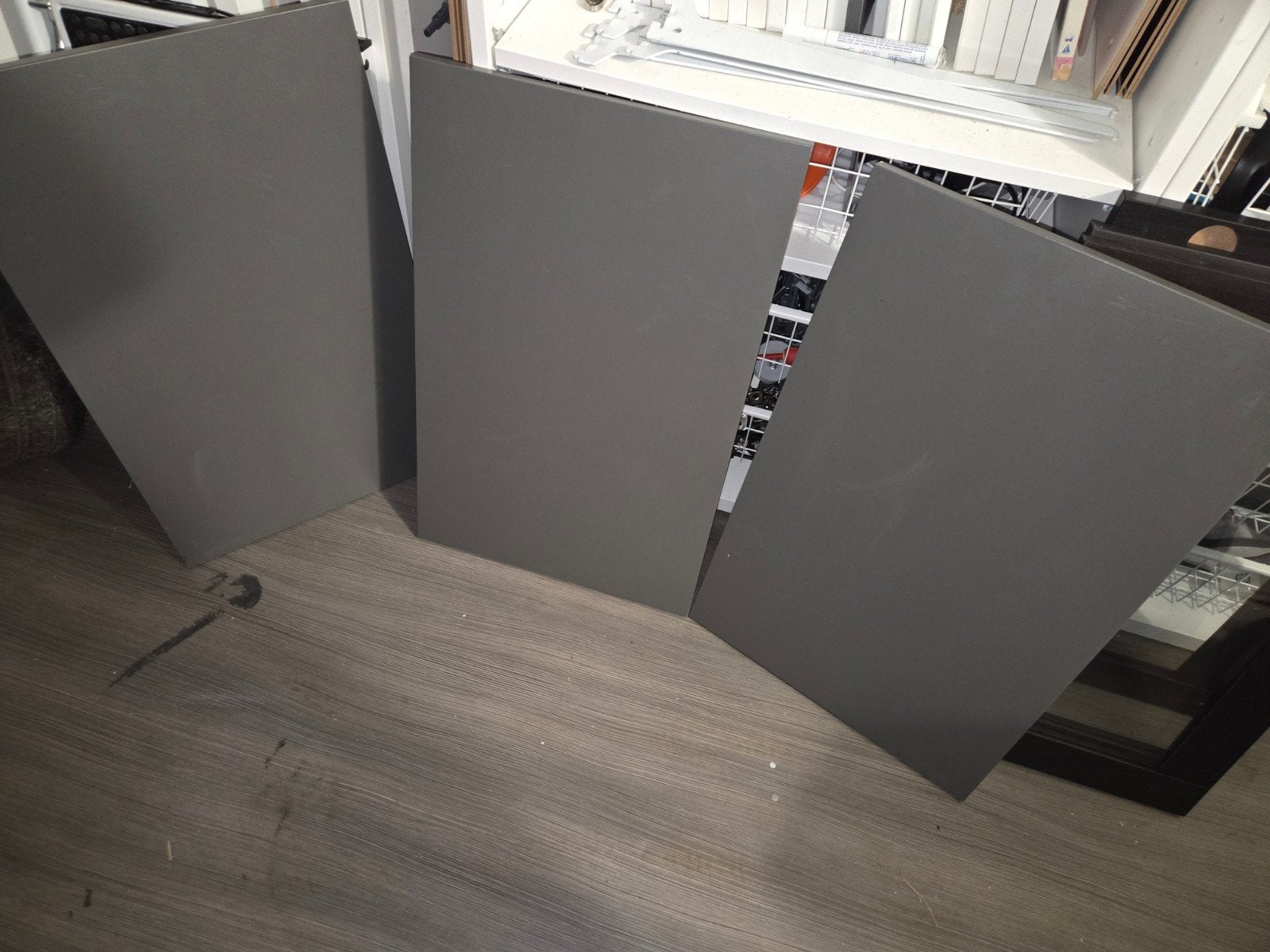BESTA frontjes donkergrijs 60x38cm, Ophalen