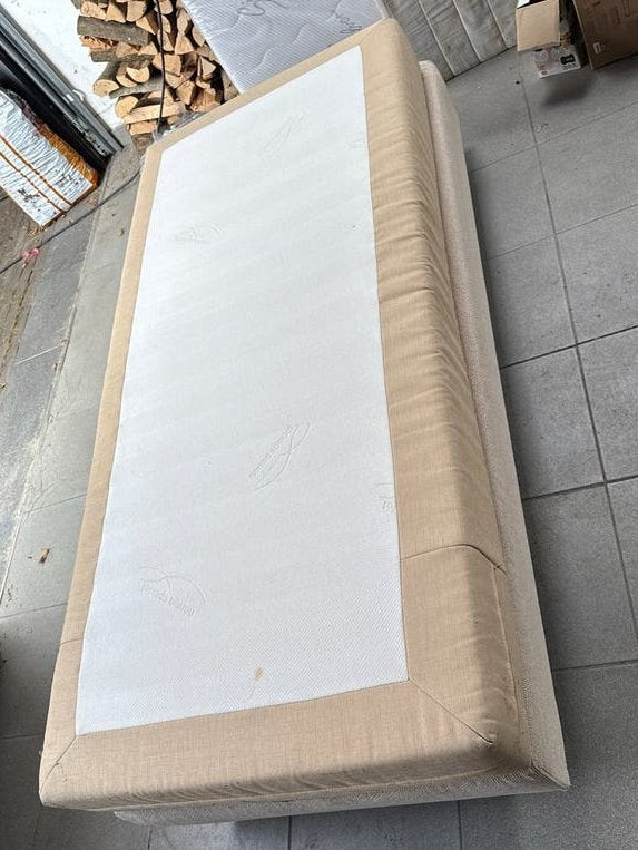 Norma Special Boxspring met pocketveer matras, 90x200x55cm, Ophalen, Gebruikt, 90 cm, Eenpersoons