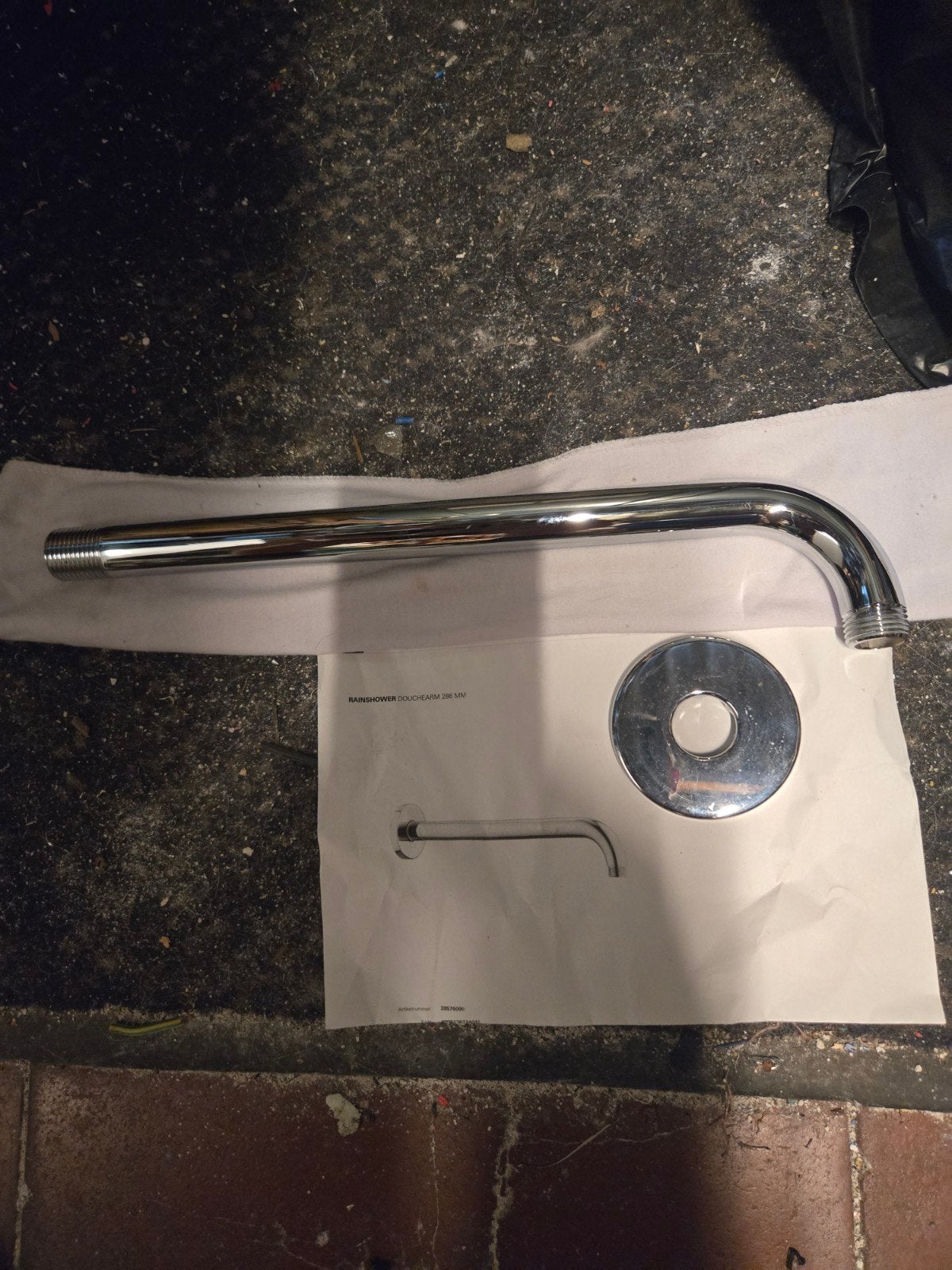 Douche staaf voor muurmontage van een sproeier, Ophalen of Verzenden, Nieuw, Chroom, Douche