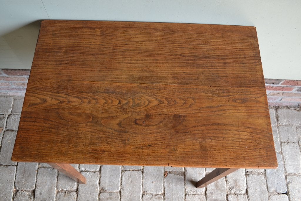 Prachtige antieke eiken houten schrijftafel, bureau en stoel, Verzenden