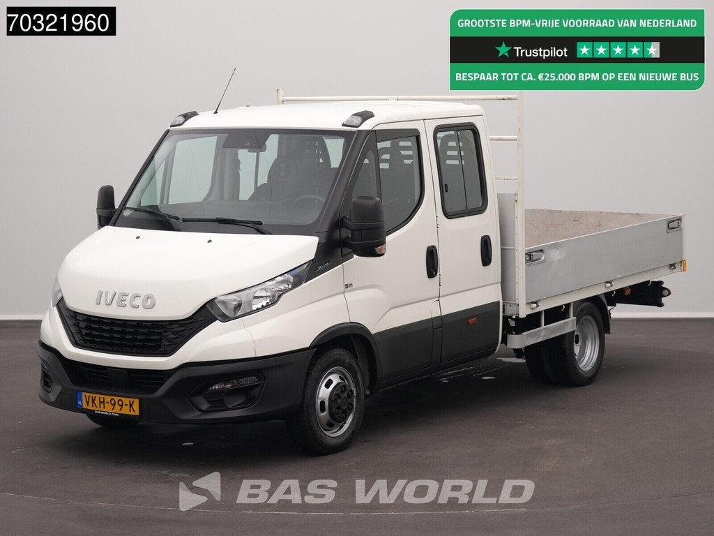 Iveco Daily 35C14 Dubbel Cabine Open Laadbak Dubbellucht 3,5, Auto's, Bestelauto's, Stof, Gebruikt, Euro 6, Iveco