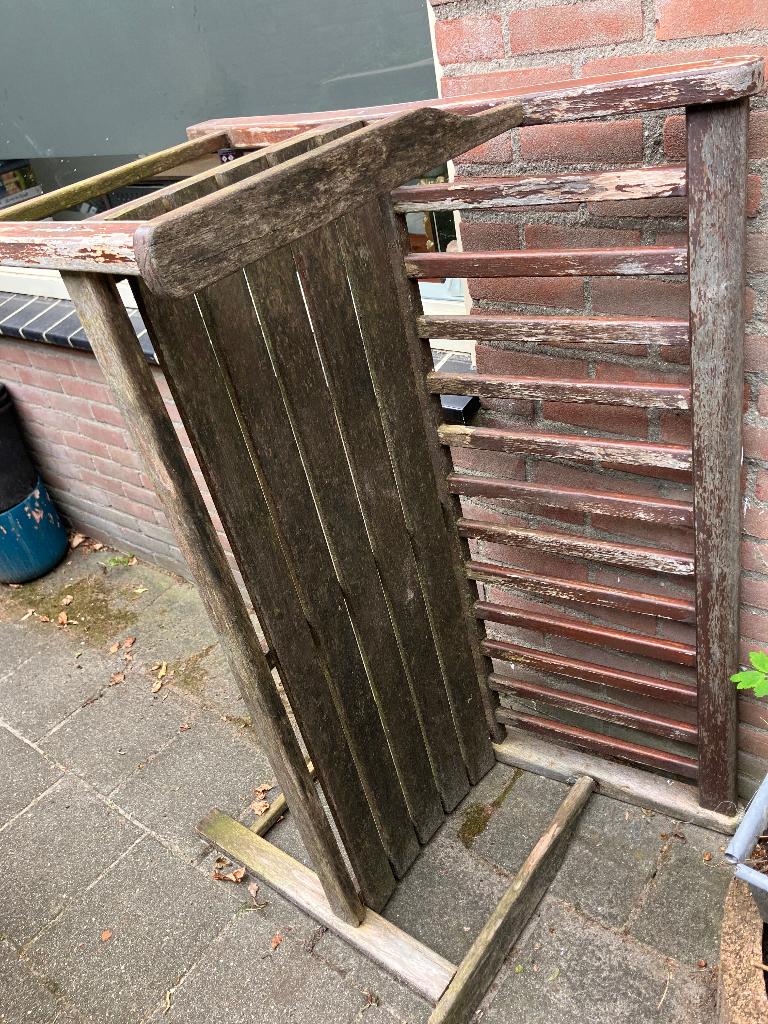 Bankje tuin gratis, Tuin en Terras, Ophalen, Gebruikt, Hout