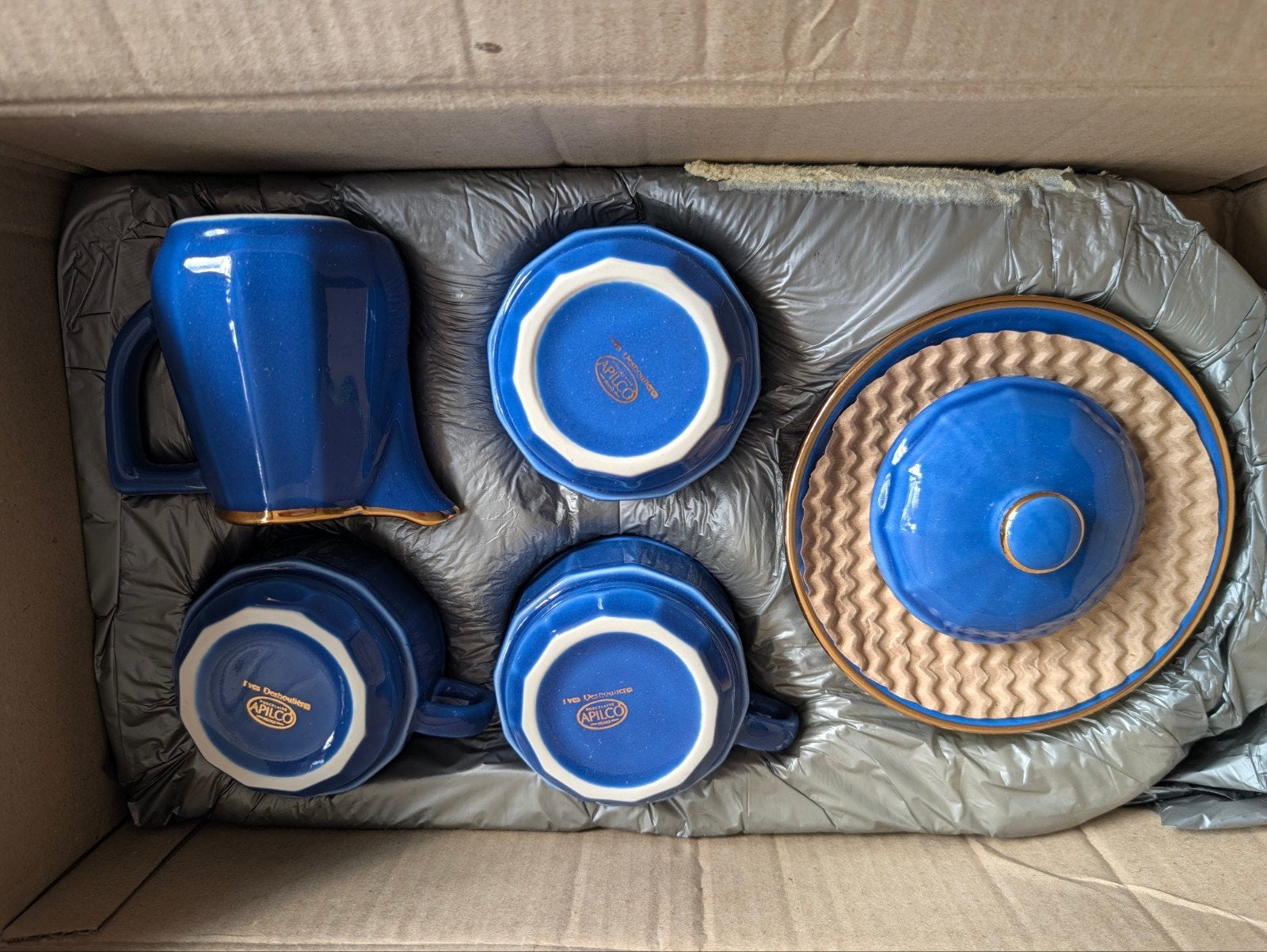Apilco Flora blauw cadeau doos Deshoulieres Nespresso, Overige merken, Nieuw, Ophalen of Verzenden, Overige stijlen