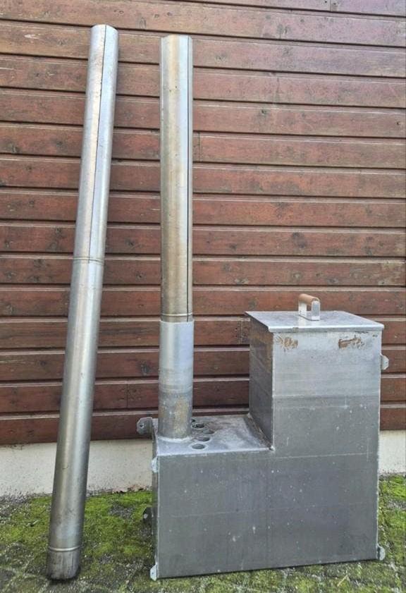 Interne houtgestookte hottub kachel met lange pijp, Ophalen, Gebruikt, Vast, Inbouw