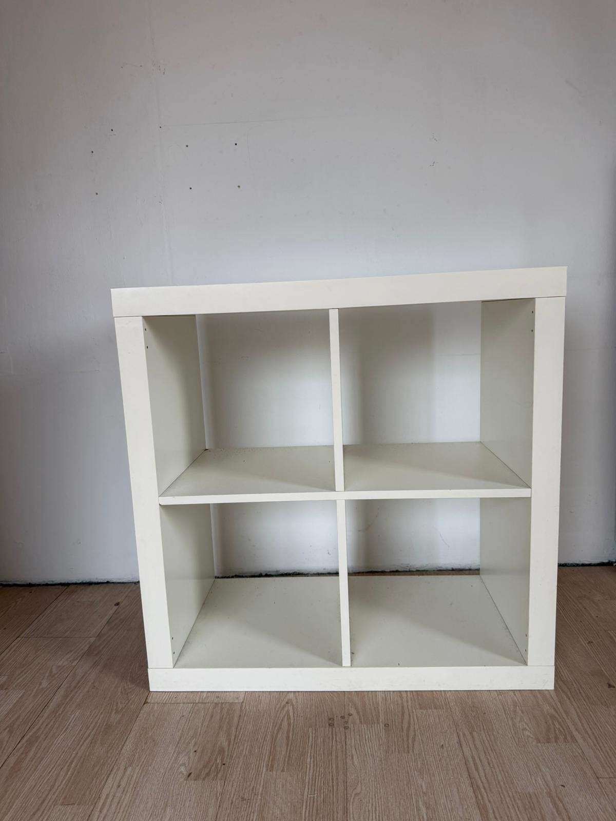 Witte Kallax/Expedit kast met 4 vakken, Ophalen, Gebruikt