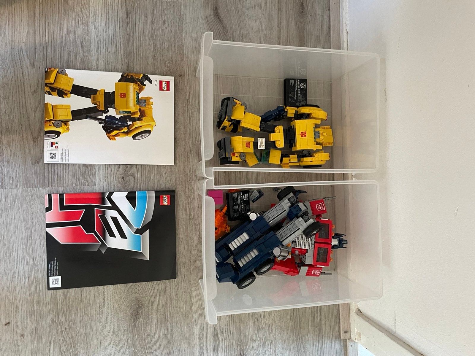 Lego transformers bumblebee en optimus prime, Ophalen, Lego, Compleet, Zo goed als nieuw
