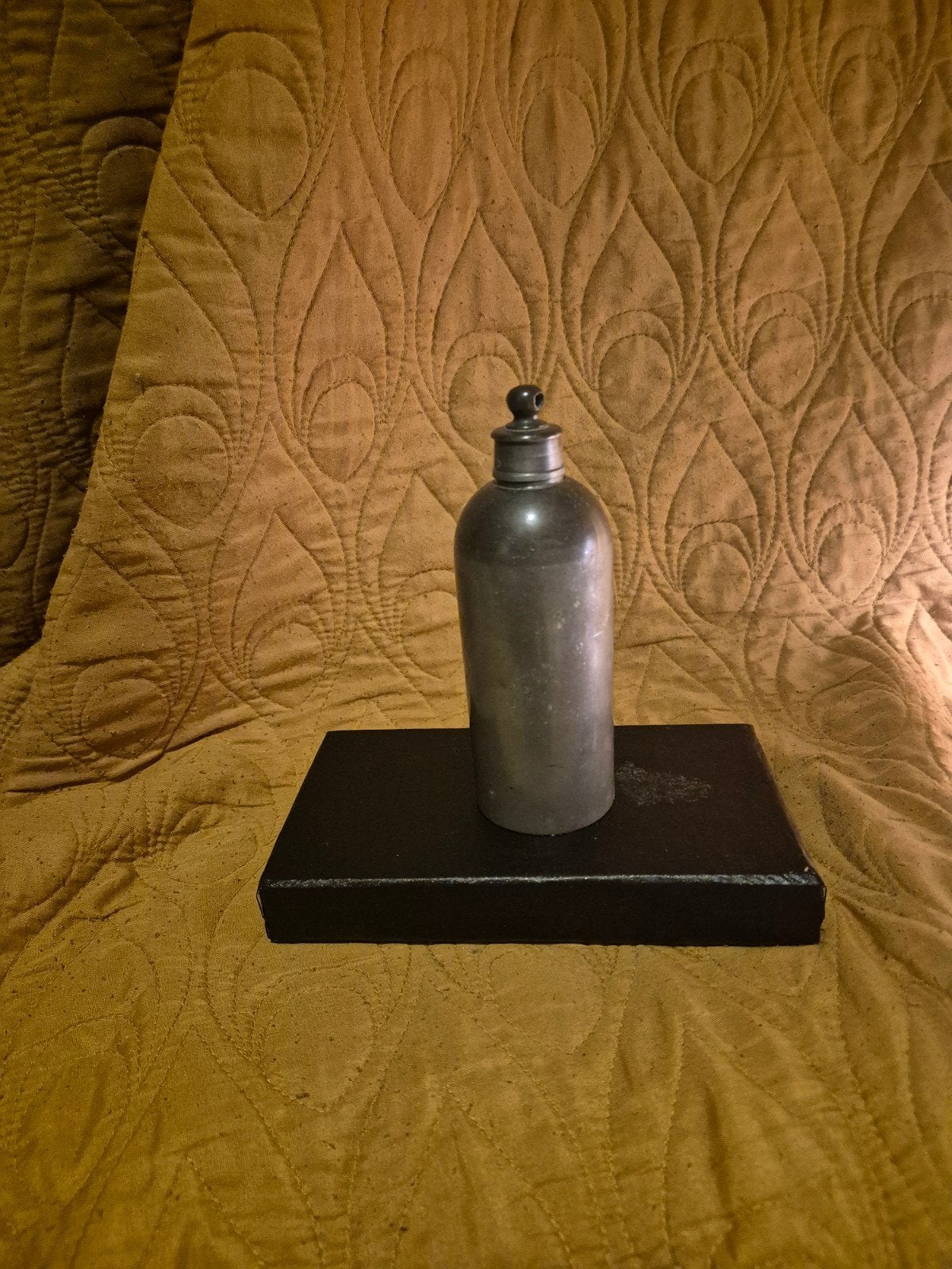 Antieke tinnen fles met dop - gemerkt, Ophalen of Verzenden