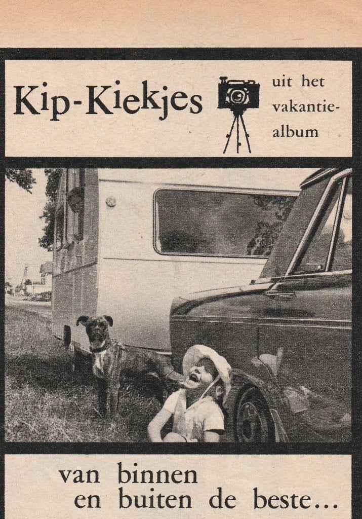 retro reclame 1963 Kip kampeerwagens en caravans de beste, Verzenden, Overige typen