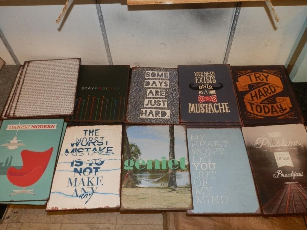 Decoratie bordjes metaal 26x35 cm nieuw, Ophalen of Verzenden, Nieuw