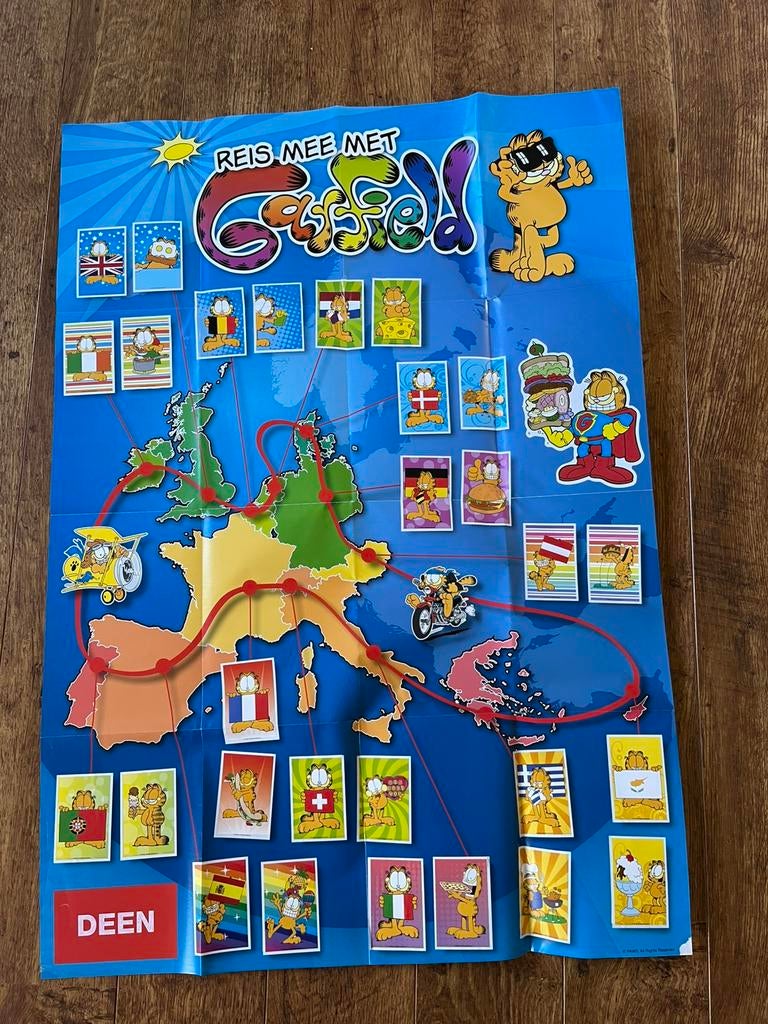 Garfield sticker poster Deen, Deurposter of groter, Ophalen of Verzenden, Overige onderwerpen, Rechthoekig Staand