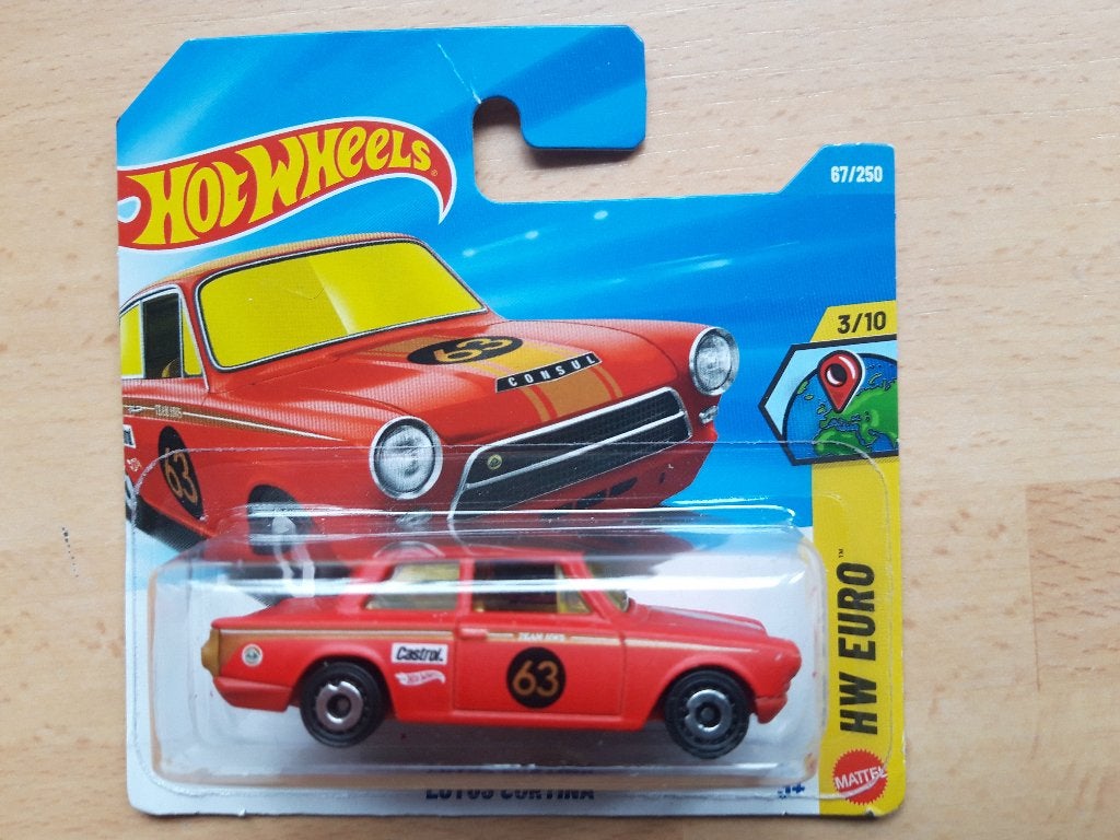 Hotwheels Lotus Cortina rood, Ophalen of Verzenden, Nieuw, Auto