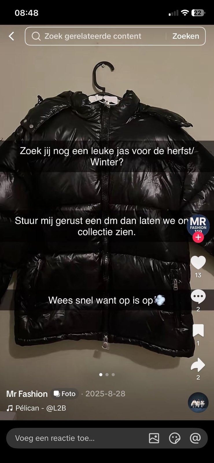 Een moncler puffer, Ophalen of Verzenden, Nieuw, Maat 46 (S) of kleiner, Zwart