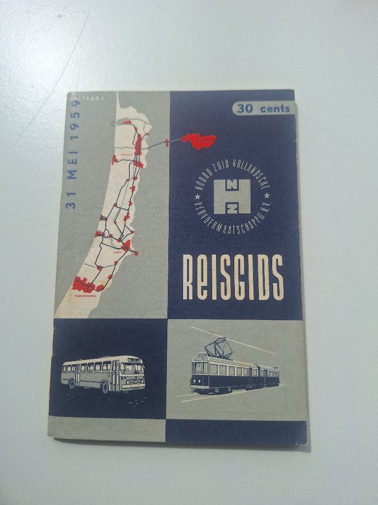 NOORD-ZUID HOLLANDSCHE VERVOERSMAATSCHAPPIJ - 31 MEI 1959, Verzamelen, Ophalen of Verzenden, Gebruikt, Bus of Metro, Boek of Tijdschrift