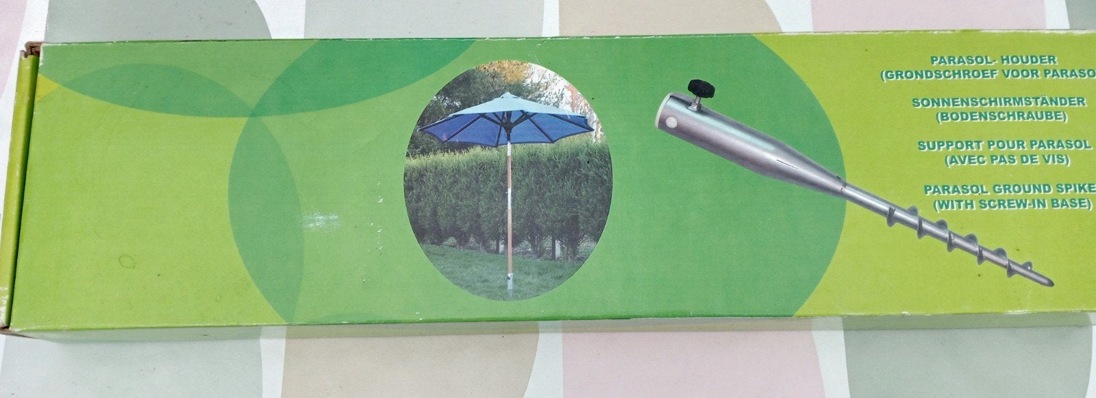 Parasol grondanker - Grondschroef voor parasol, Ophalen, Nieuw, Minder dan 1 meter, Parasolvoet