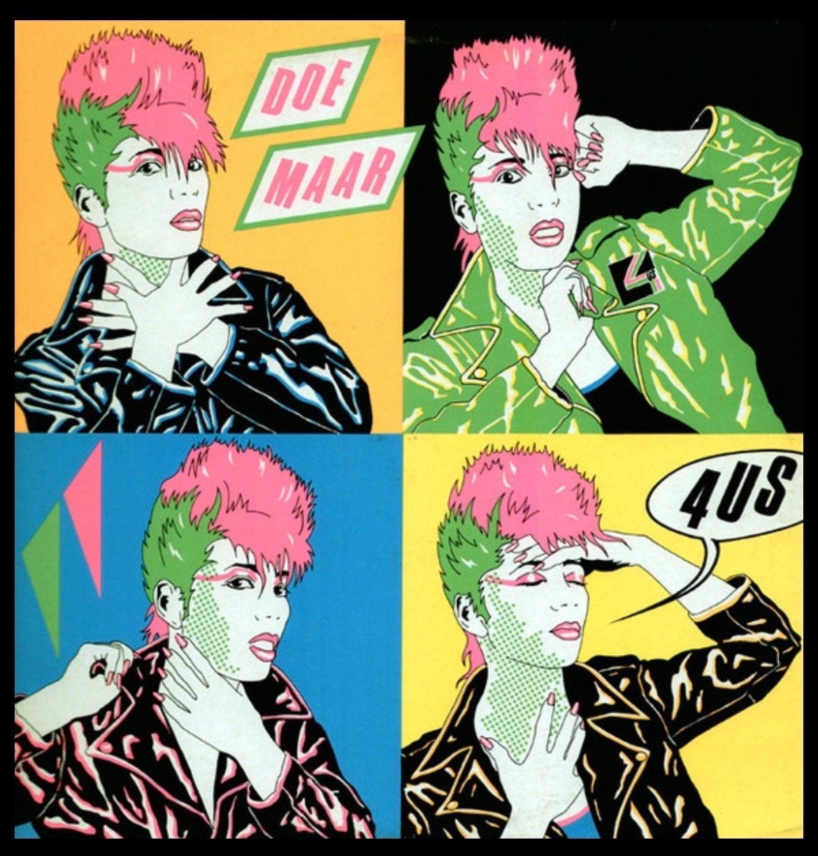 Doe Maar - 4US LP (1983) Pop/Rock/Ska/Synth-pop vinyl AKTIE!, Cd's en Dvd's, LP, Pop, Ophalen of Verzenden, Zo goed als nieuw