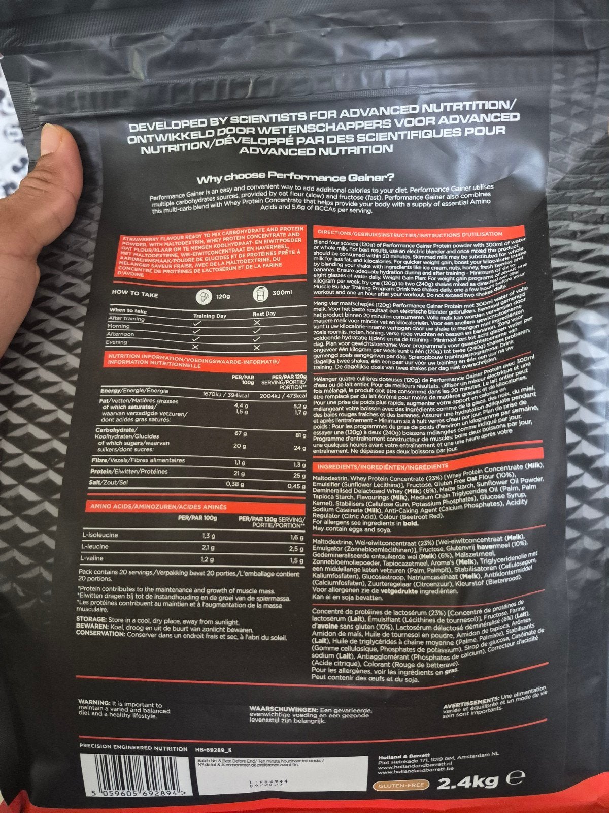 Precision Gainer Protein 2,4 kg - Nieuw en Ongeopend, Ophalen of Verzenden