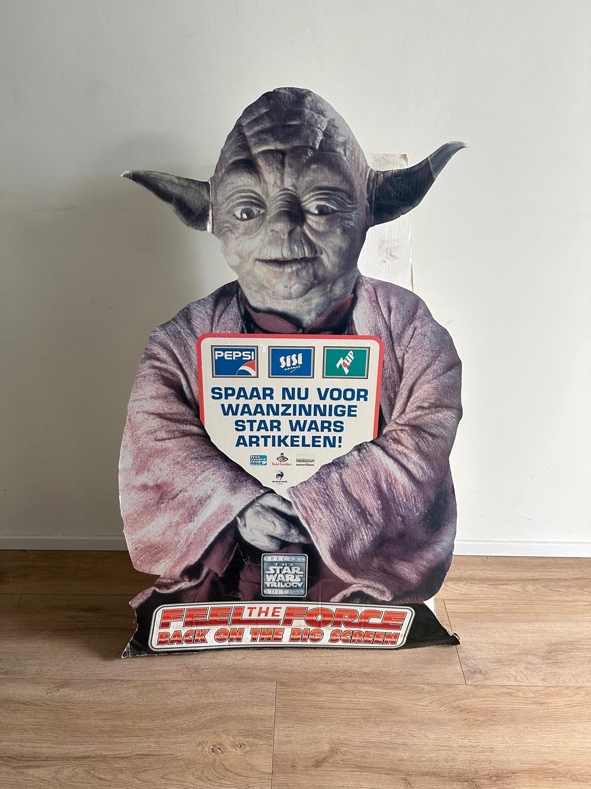 Star Wars Yoda levensgrote kartonnen display Pepsi, Ophalen of Verzenden, Gebruikt