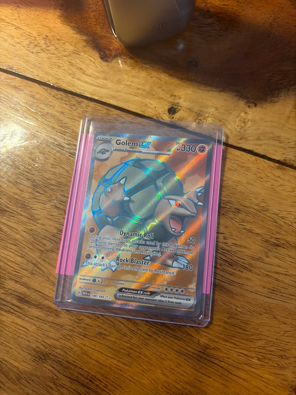 Pokémon TCG: Golem ex (189/165) - Obsidian Flames, Ophalen of Verzenden, Zo goed als nieuw, Losse kaart, Foil